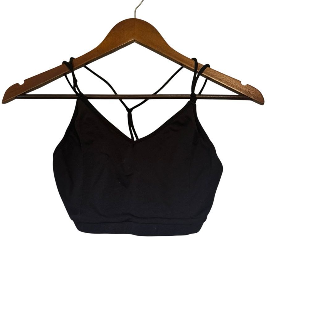 Black Strappy Sports Bra